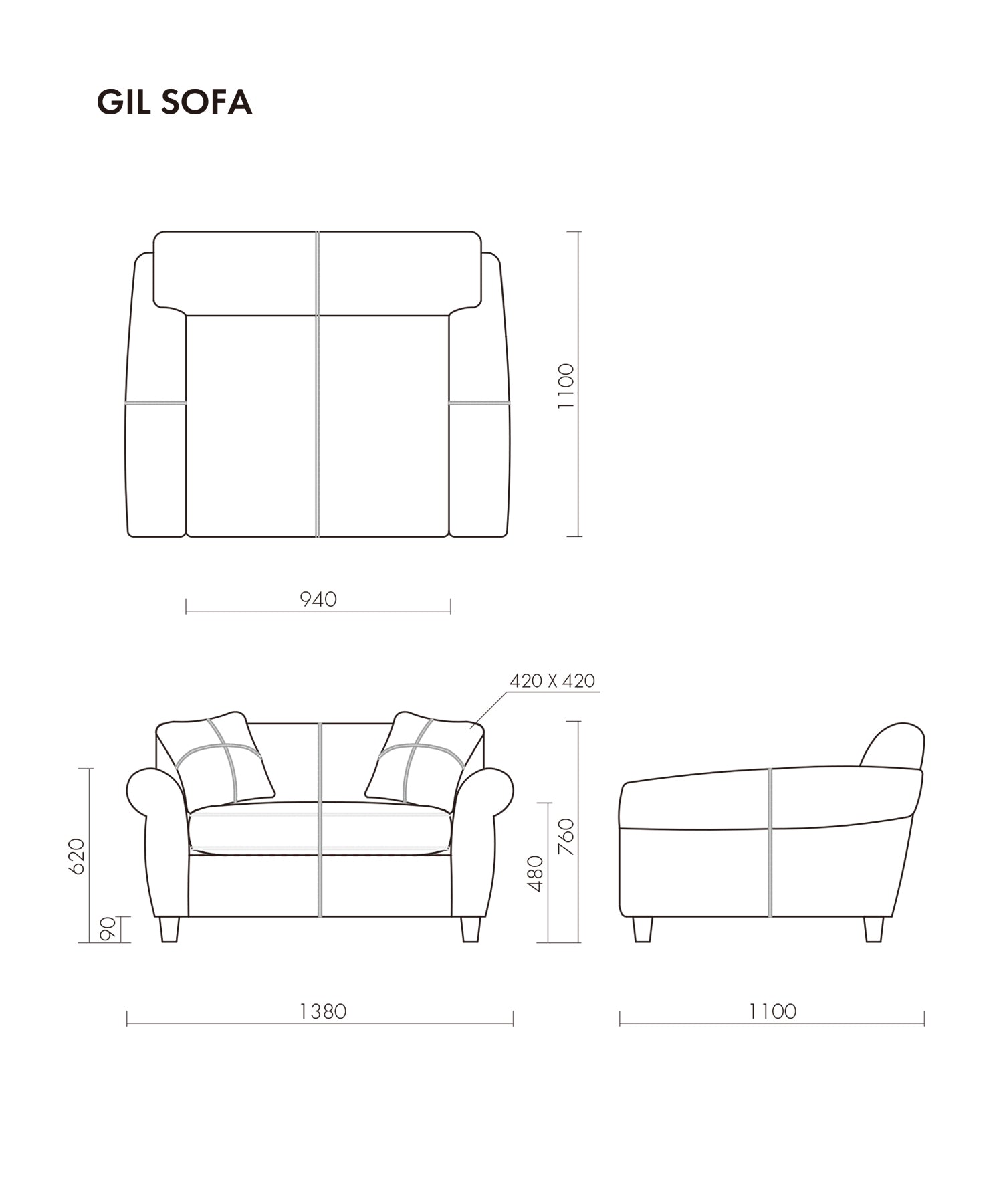 【予約商品・8月中旬入荷予定】【別注品】GIL SOFA