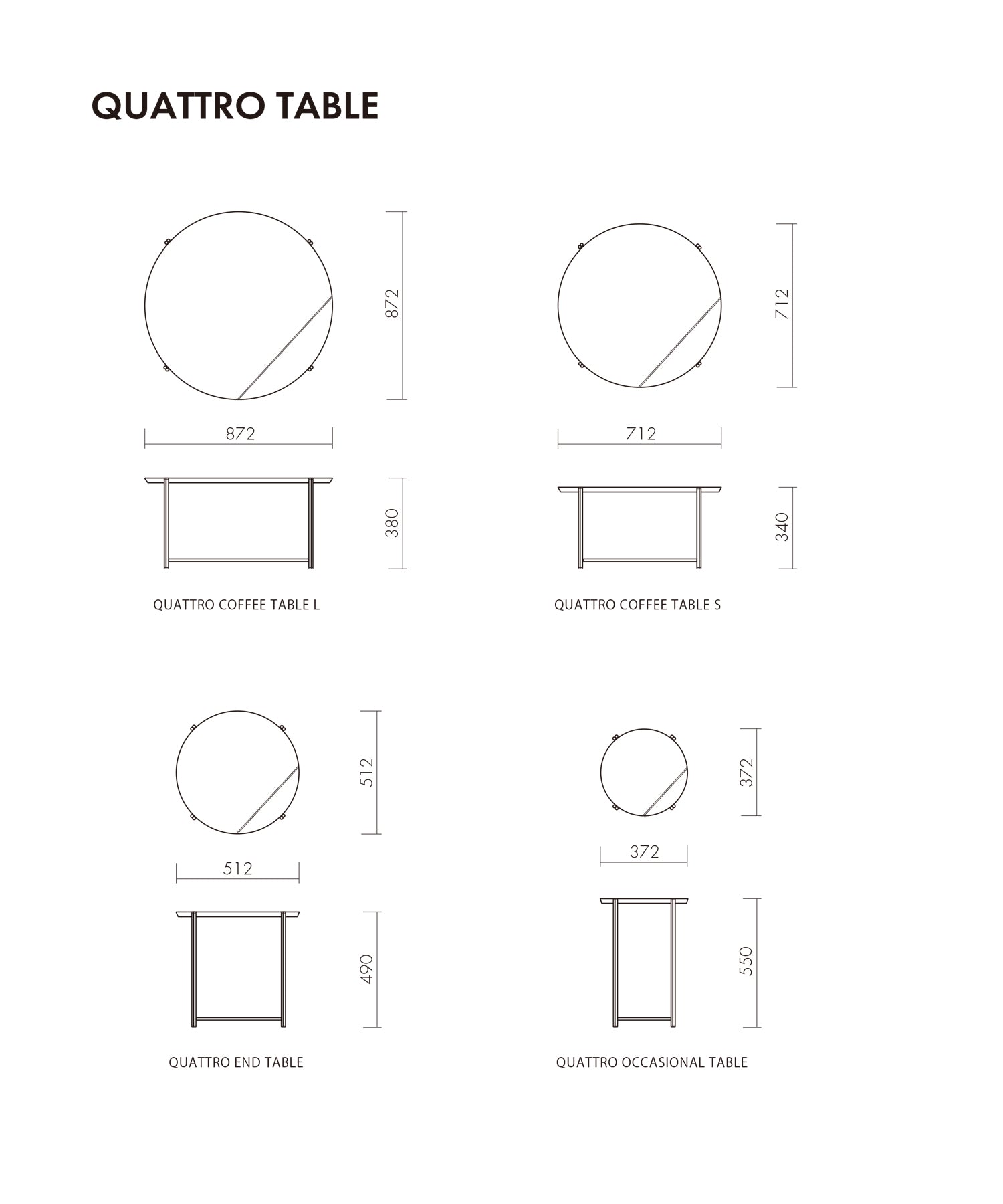 QUATTRO SIDE TABLE SEARED OAK