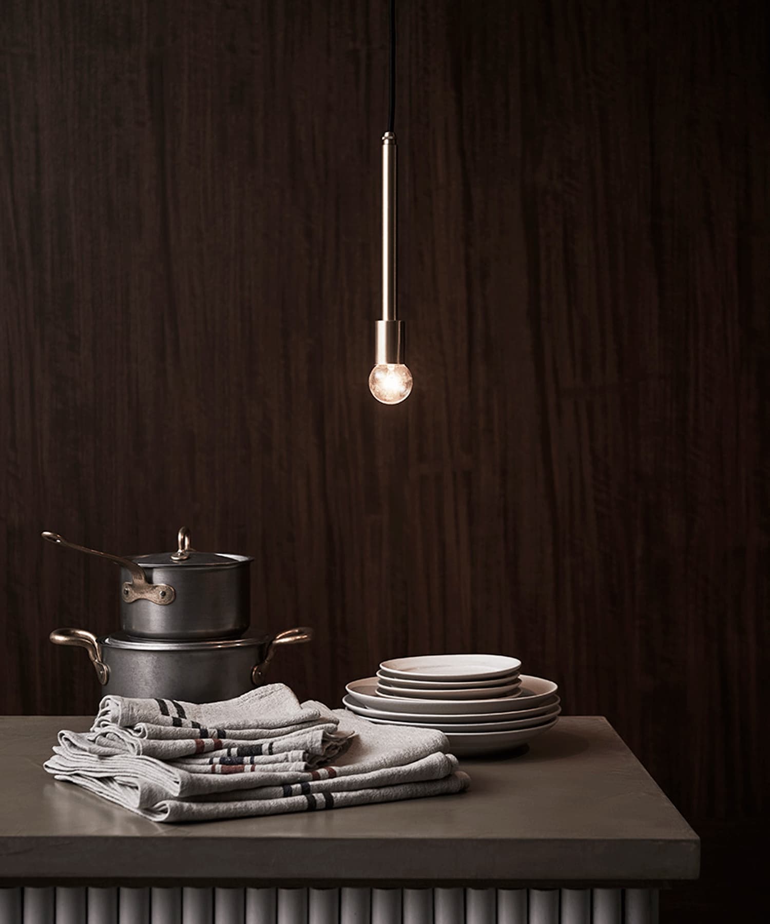 BRASS PILLAR １PENDANT LAMP