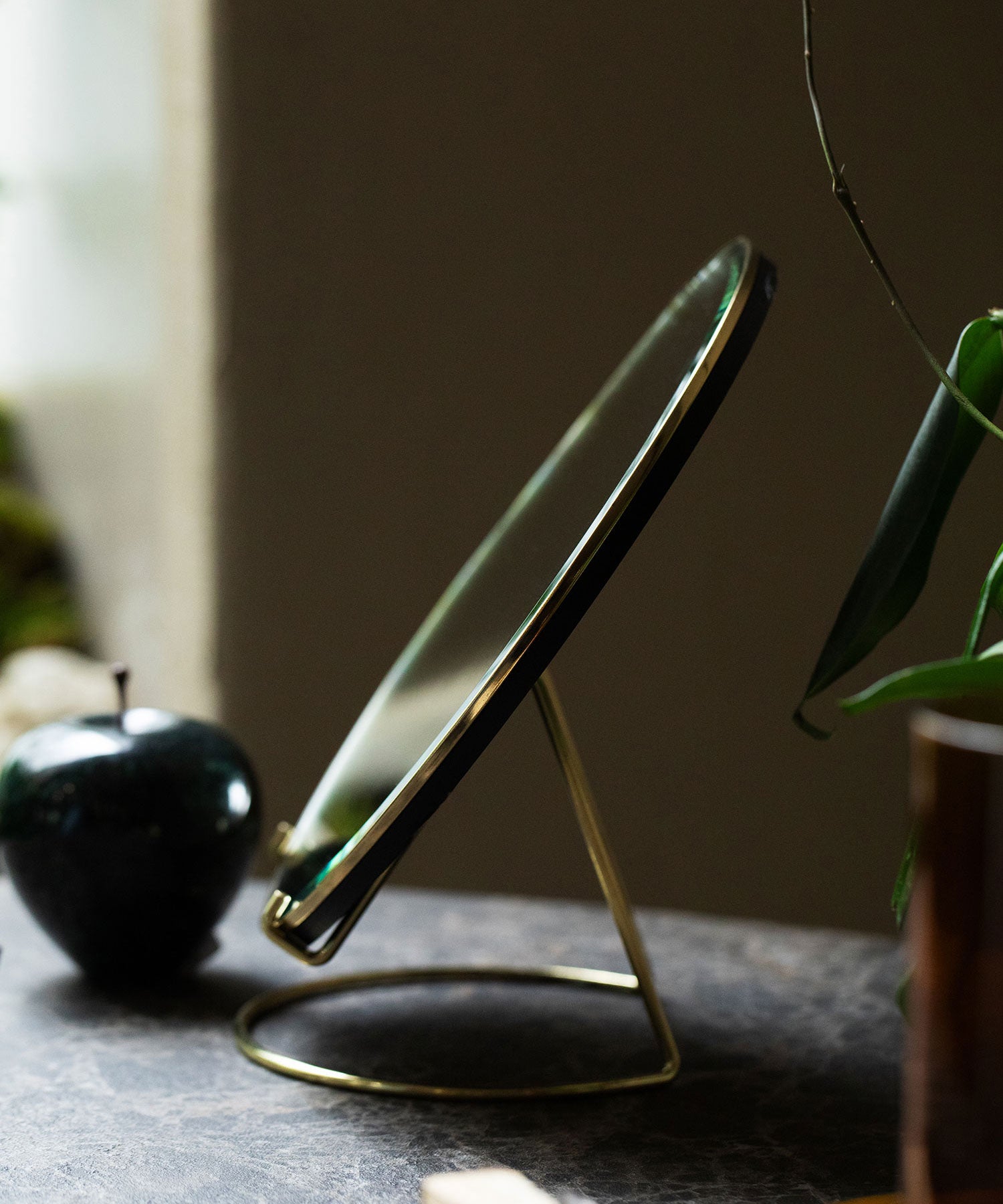 Pond Table Mirror Brass