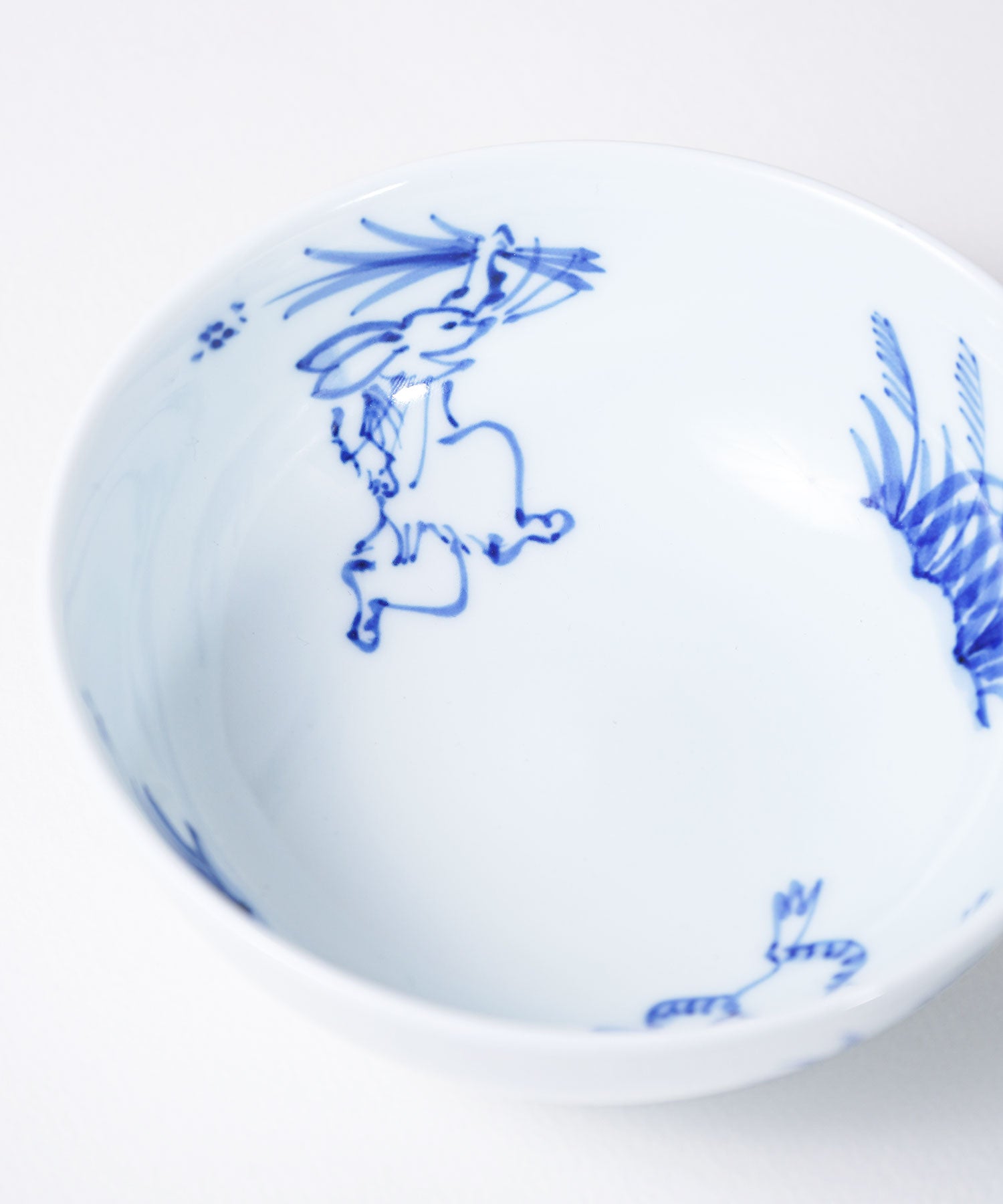 染付鳥獣戯画 4寸取碗