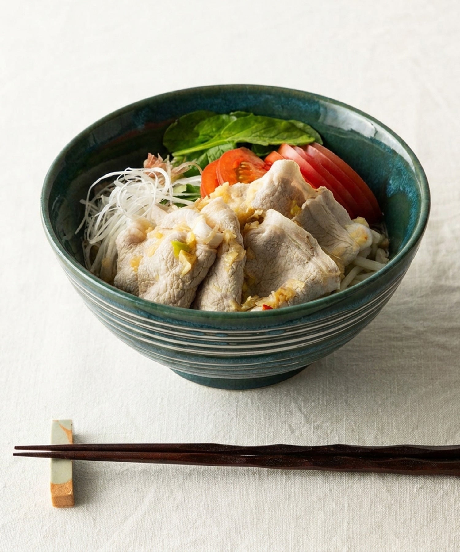 若草刷毛目 平丼 大