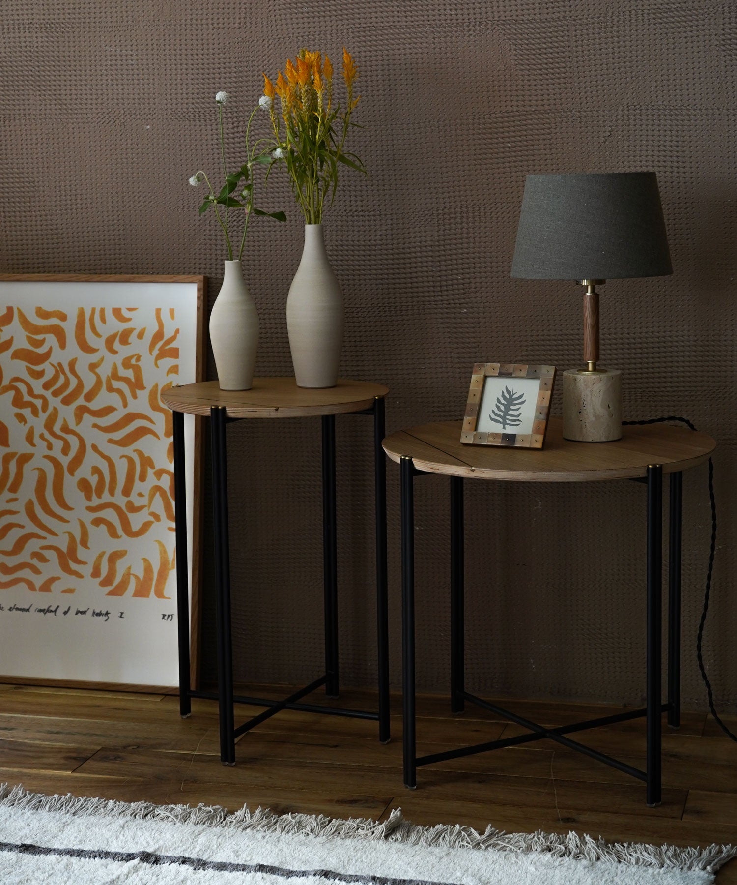 QUATTRO SIDE TABLE RAW OAK
