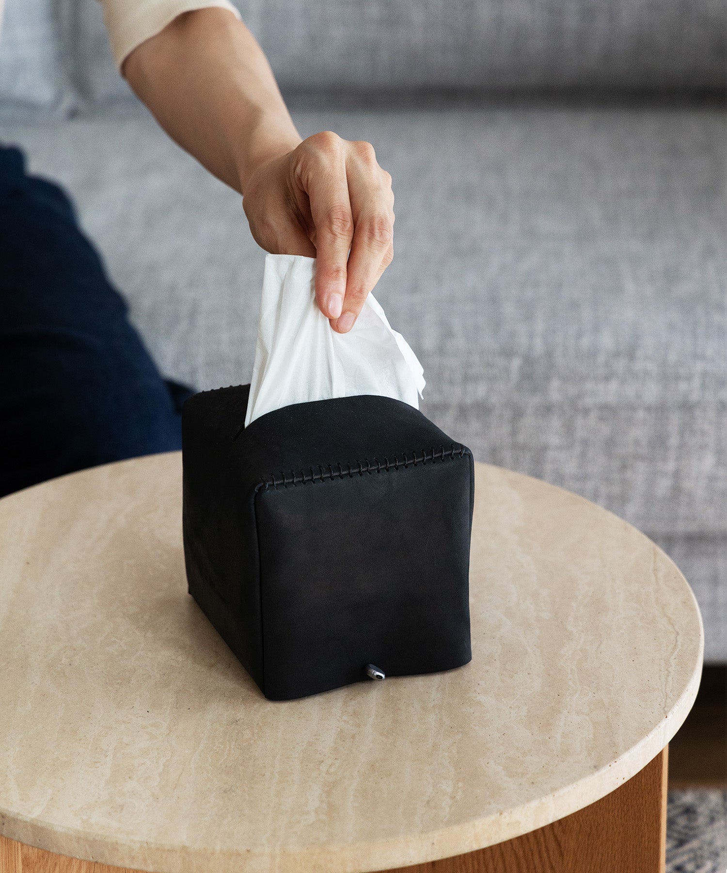 TISSUE BOX CUBE SMOKE