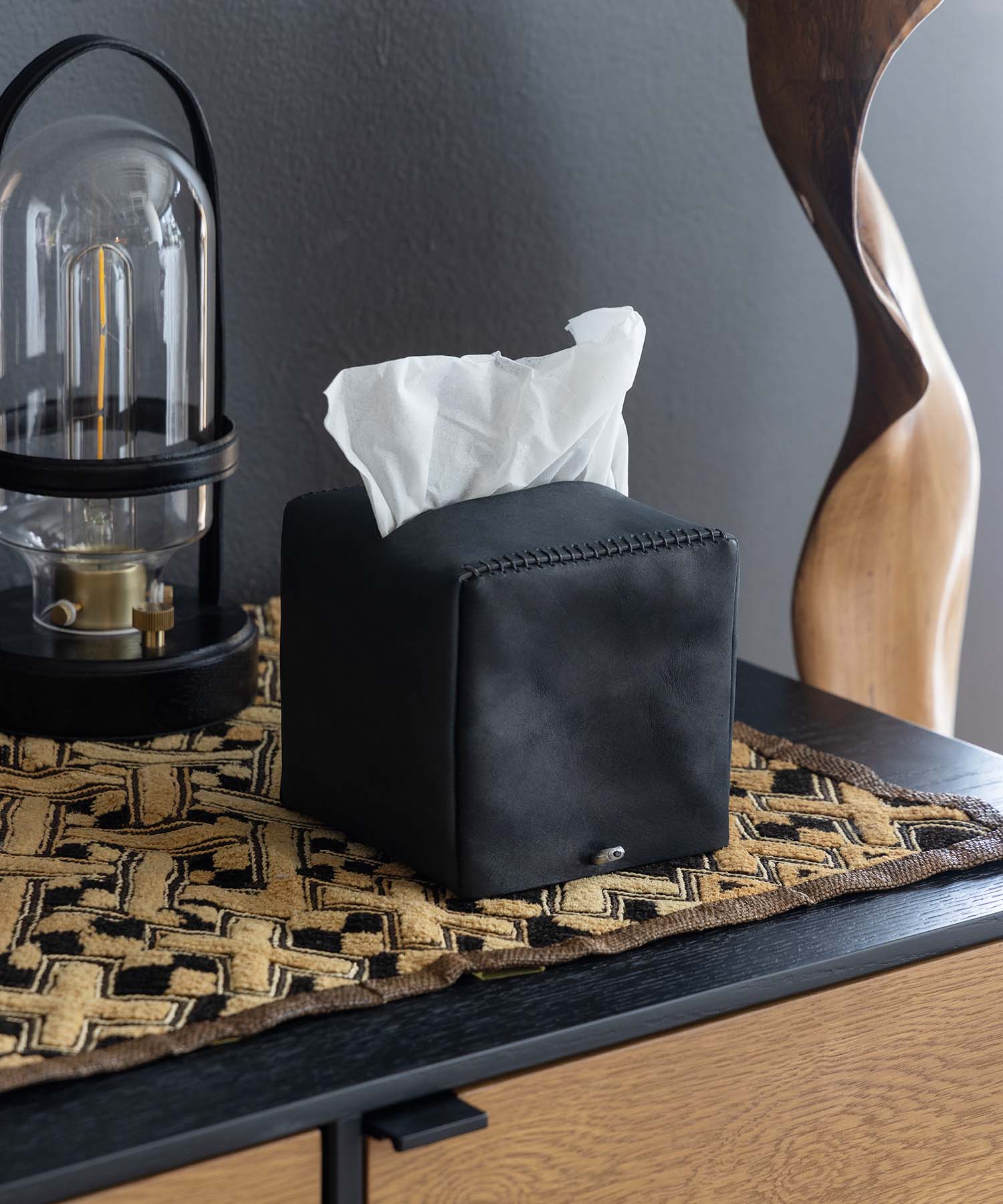 TISSUE BOX CUBE SMOKE