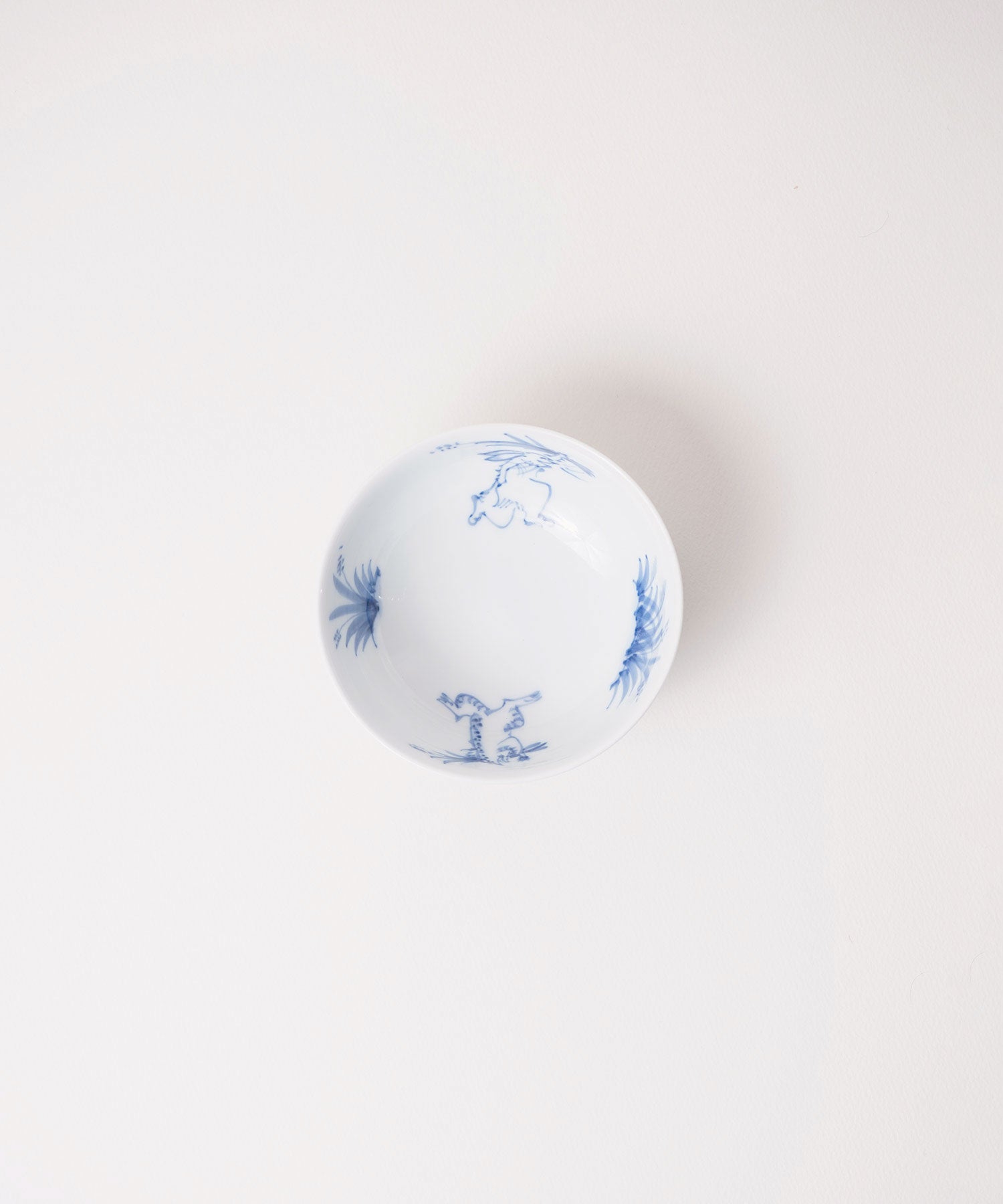 染付鳥獣戯画 4寸取碗