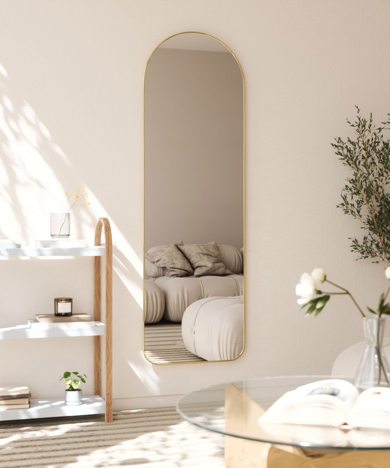 Hubba arched Leaning mirror