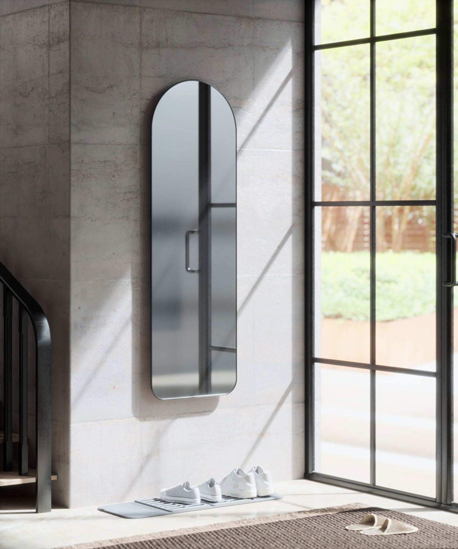 Hubba arched Leaning mirror