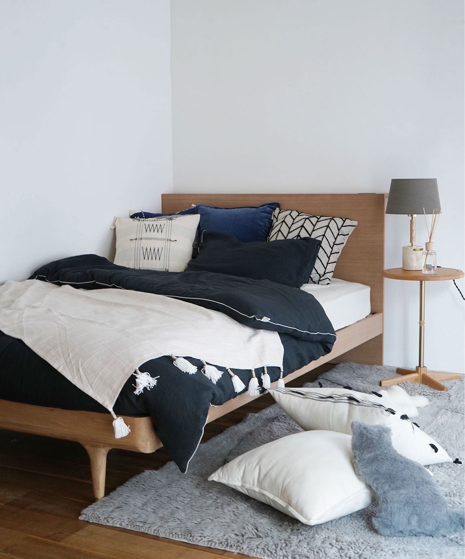JULIE BED FRAME WHITE OAK