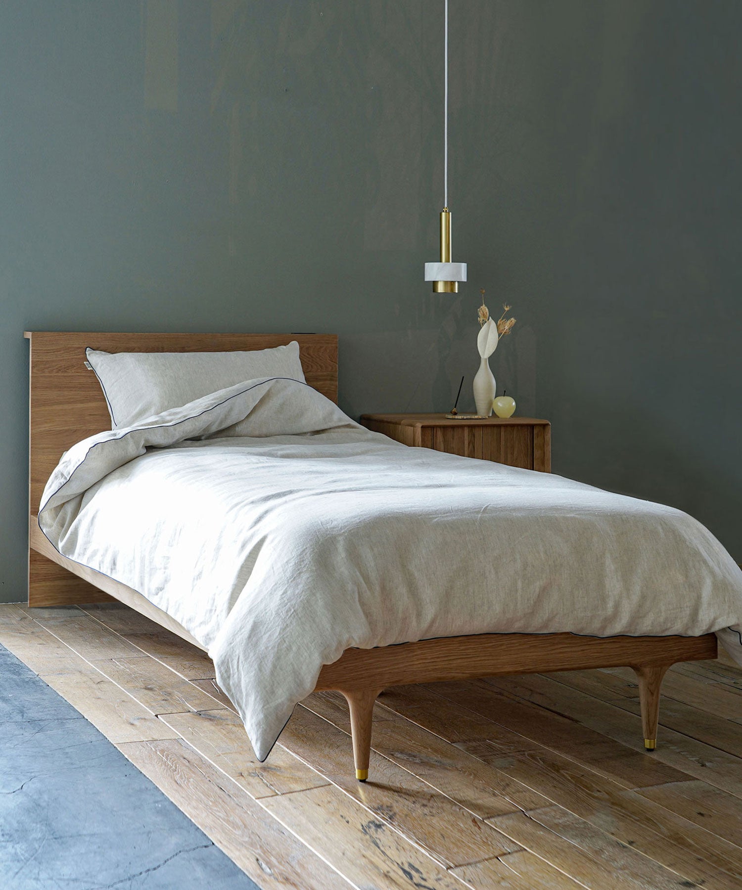 JULIE BED FRAME WHITE OAK