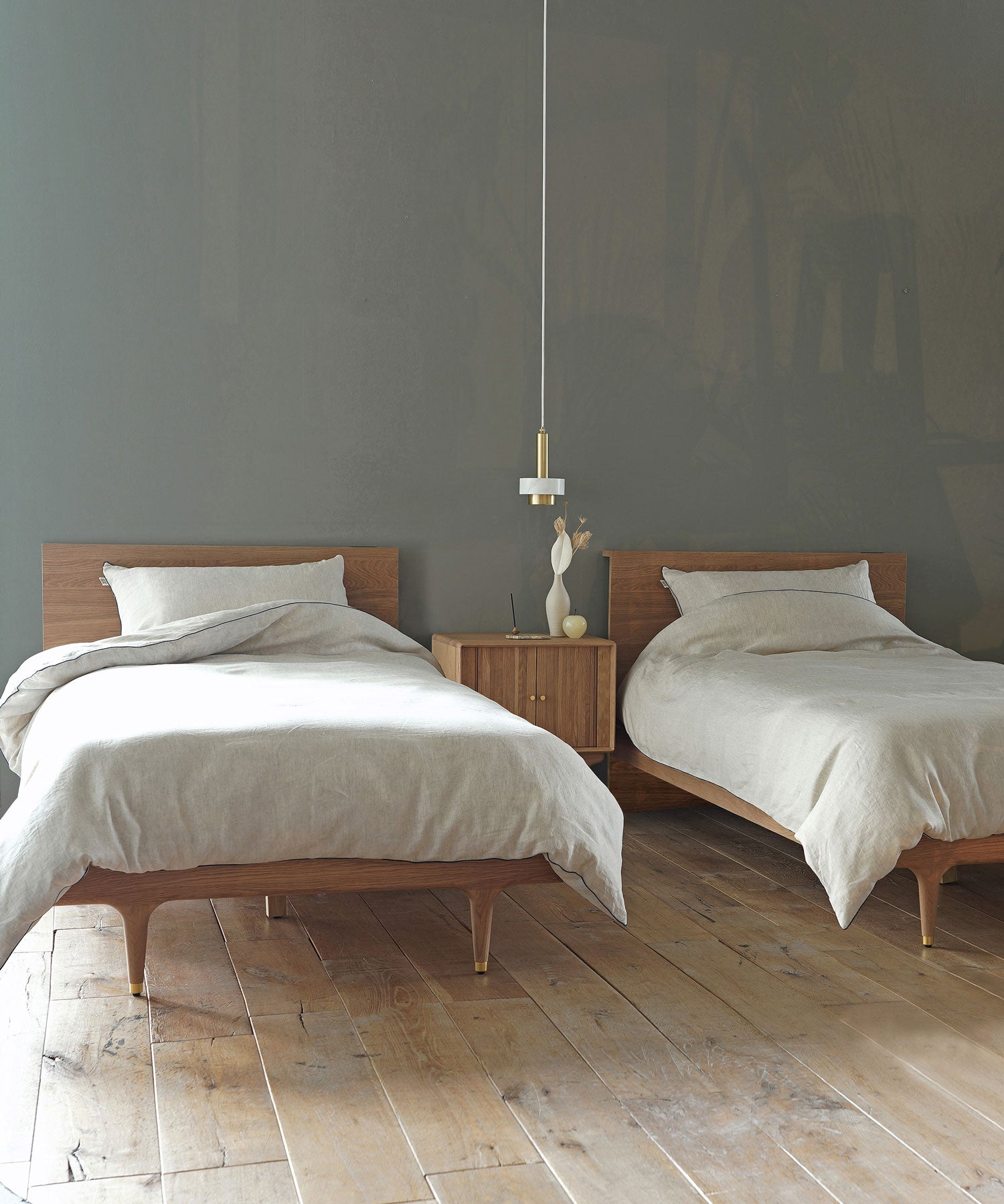 JULIE BED FRAME WHITE OAK